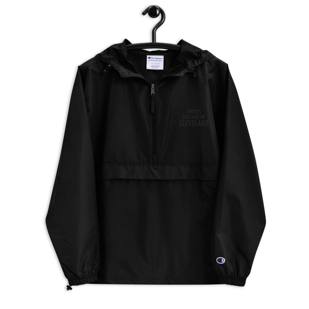 SLOC Embroidered Champion Packable Jacket - Black Lettering
