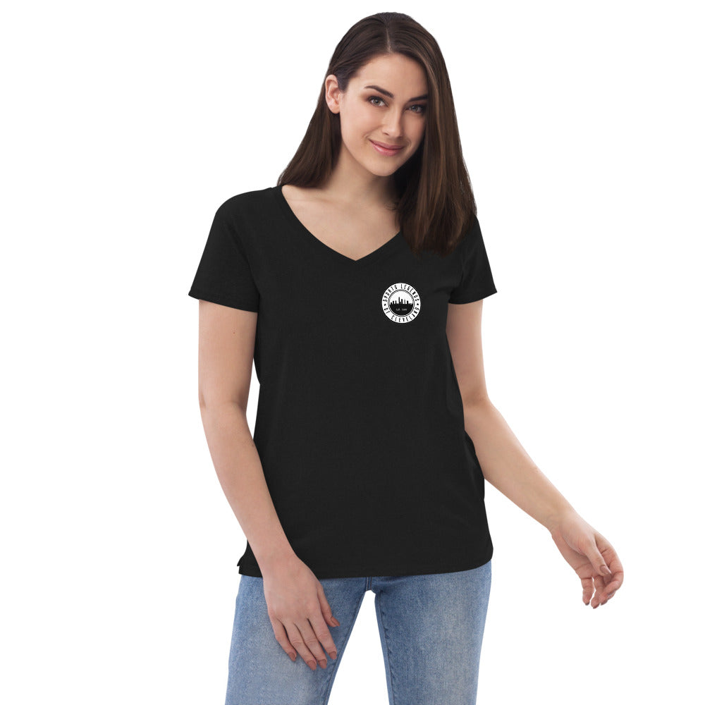 Women's V-Neck T-Shirt - Black – Sowco