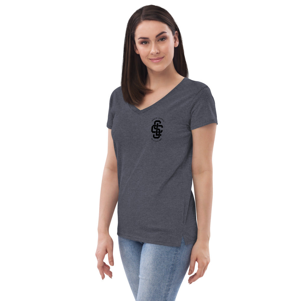 SLOC Women’s Recycled Monogram V-Neck T-Shirt